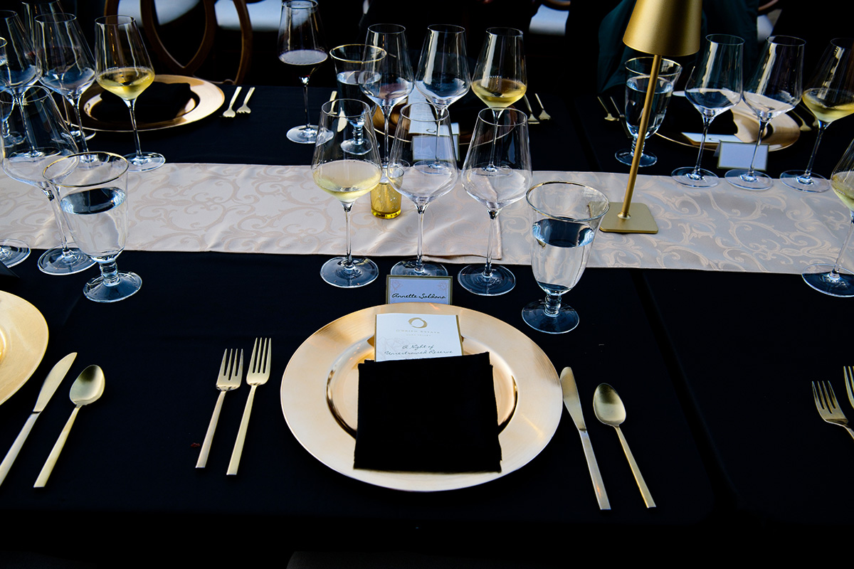 Catered food served at an event at O’Brien Estate