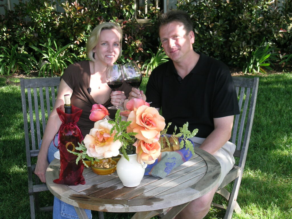 Couple celebrating 20th anniversary