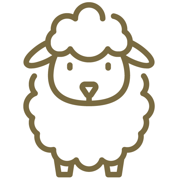 Sheep used for weed control icon